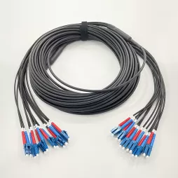 Multifiber Fanout Armored LC UPC Fiber Optic Patch Cord