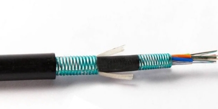 24 48 96 144 Core Optical Fiber Cable GYTS53 Double Armored and Double Sheathed Stranded Outdoor Underground Fiber Optic Cable