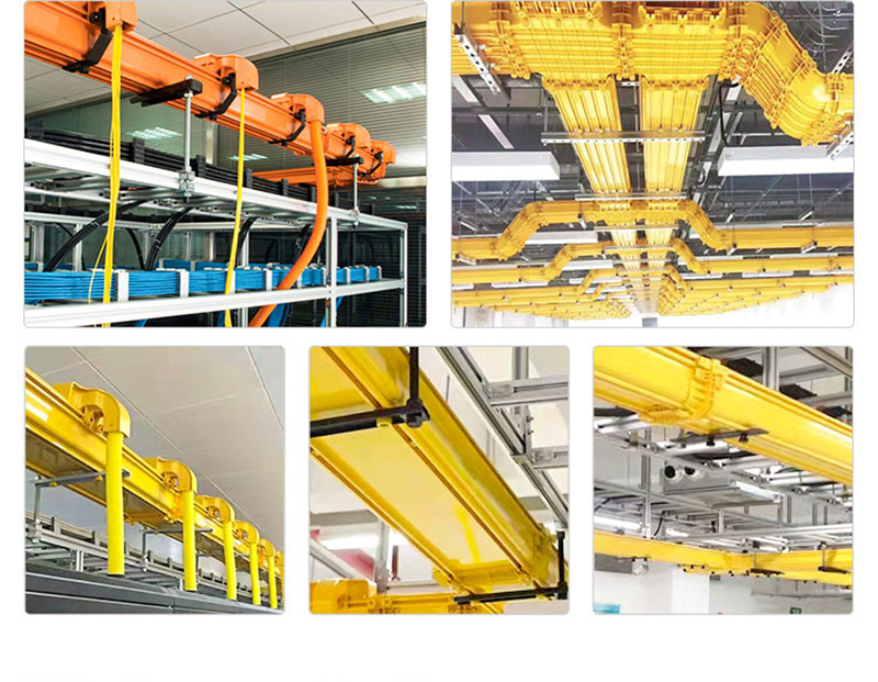 Yellow PVC Material Fiber Cable Raceway Trunking for Cable Management