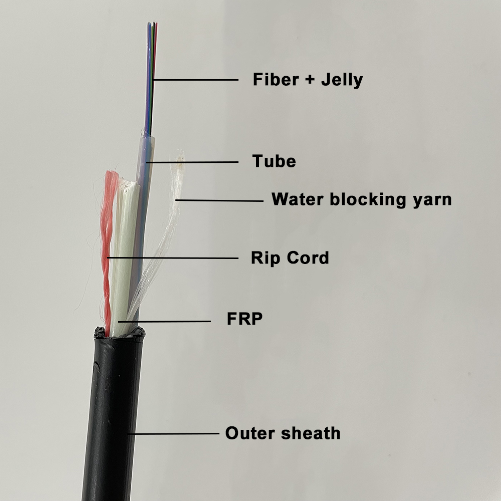 6 Core Mini All Dielectric Self Supporting Aerial ASU ADSS Fiber Optic Cable