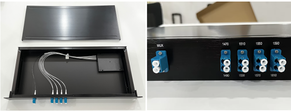 8 channel cwdm mux module 1470nm 1610nm in 19 inch 1U rack mounted