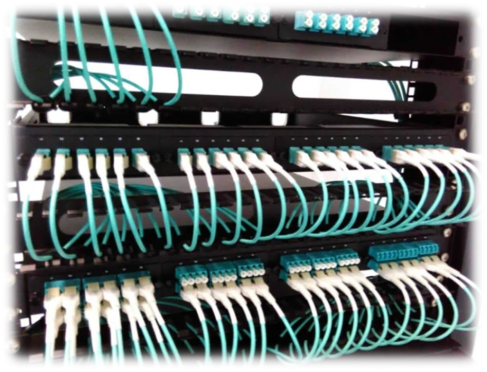 6U 336 Core MTP MPO Fiber Optic Patch Panel ODF With 14pcs OM3 MPO to LC Cassettes for Data Center