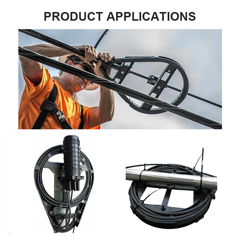 Aerial Overhead Fitting Optical Cable Storage Units Reel Bracket