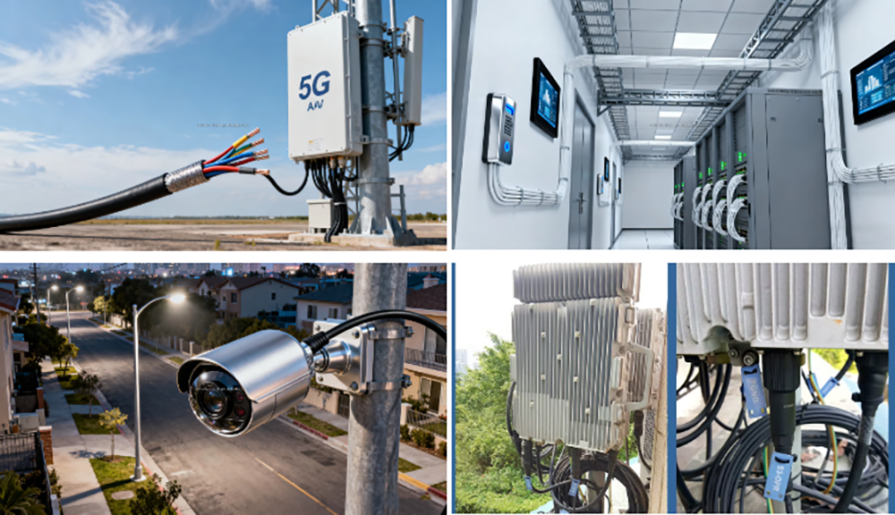 Optical Electric Hybrid Fiber Optic Cable for Network Monitor Cameras