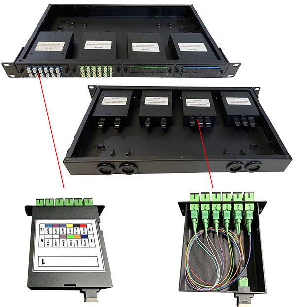 12 Core SC/APC MPO Cassette Box Breakout LGX Cassette Module