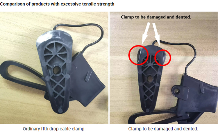 2.5-5mm FTTH Drop Cable Anchoring Clamp for Round Cables Outdoor Pole Mount Hardware