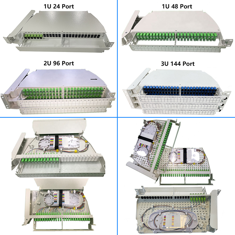 12-144 Core Left-Rotary Fiber Optic Patch Panel ODF