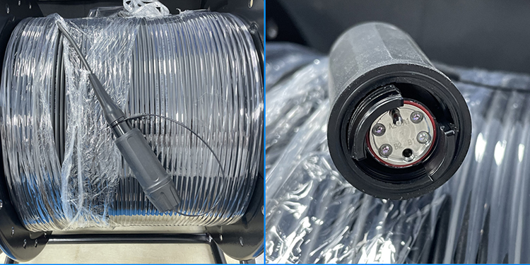 BackPack Field Deployable Portable Tactical Fiber Optic Cable Reel  Cable Terminated with HXB13 Hardened Connector