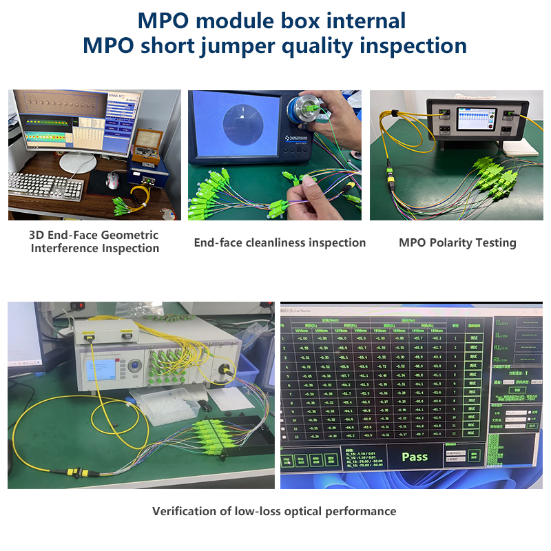 High-Density LC MPO Fiber Optic Patch Panel with 4 Modular Breakout Cassettes