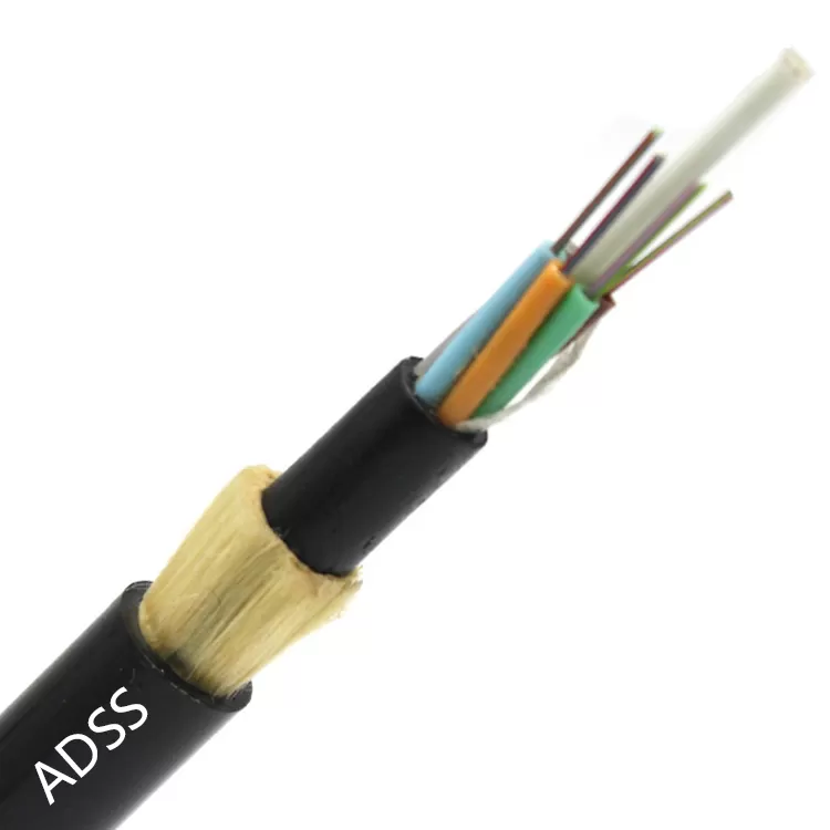 12 24 core Single Mode Multimode Outdoor ADSS Fiber Optic Cable