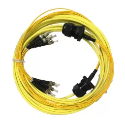 6 Core multifiber ST Connector Outdoor Tactical Armored Fiber Optic Patch Cord