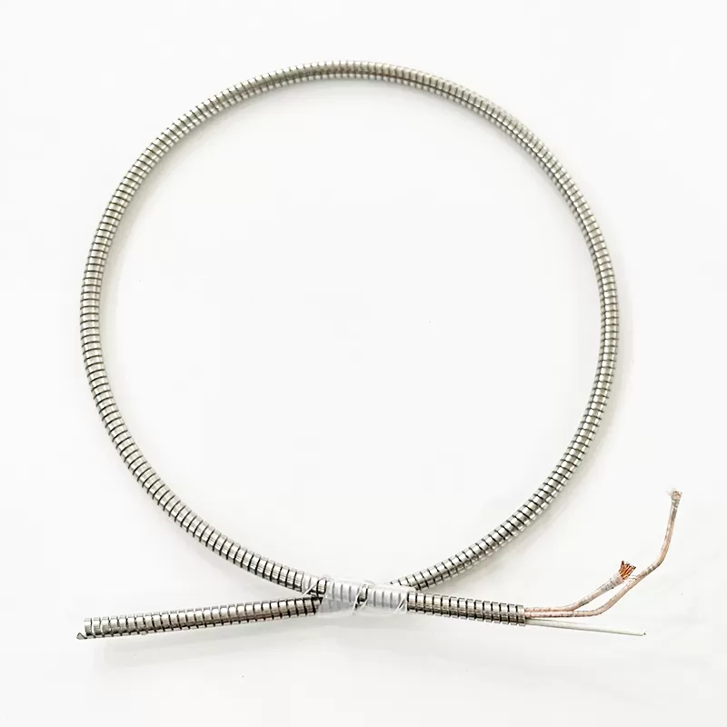 FTTH G652D Hybrid Cable 6 Core 2 Copper Electric Fiber Cable Armour Tubing Cable without Sheath