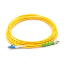 LC UPC to FC APC 9/125μm OS2 Singlemode Simplex Fiber Optic Patch Cable