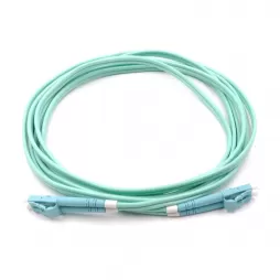 LC UPC to LC UPC 50/125μm OM3 OM4 Multimode Duplex Fiber Optic Patch Cable
