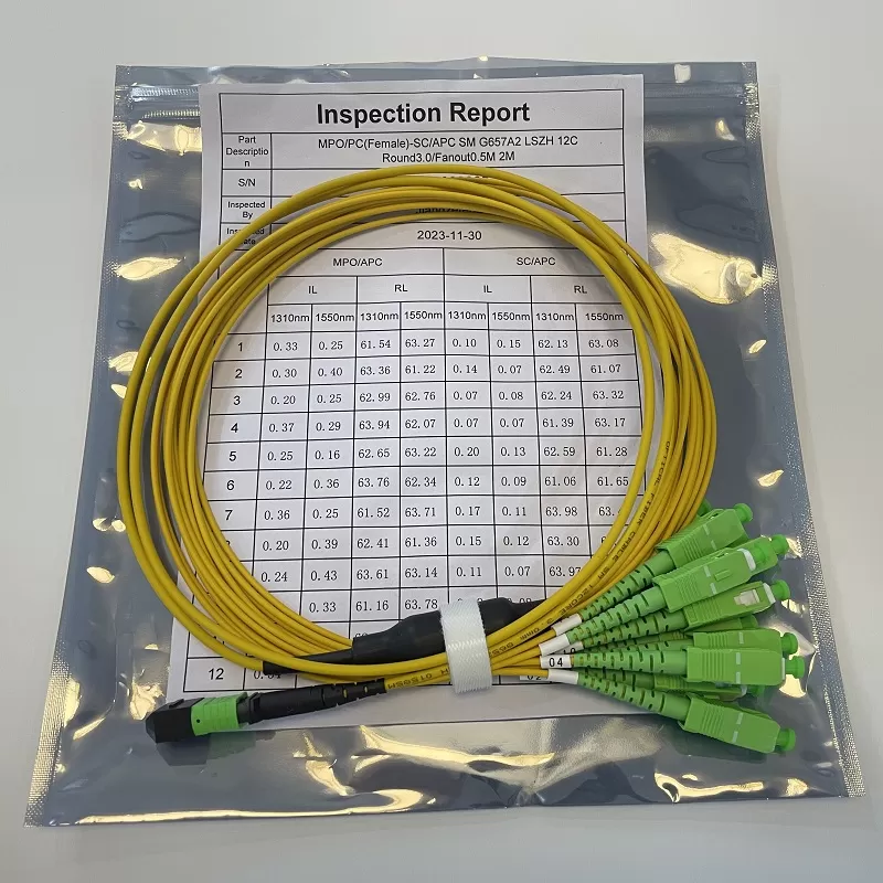MPO PC to SC APC Patch Cord