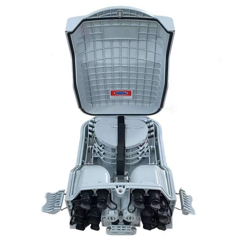 Outdoor Wall Mounting 16 Core Waterproof Fiber Distribution terminal Box with micro PLC splitter