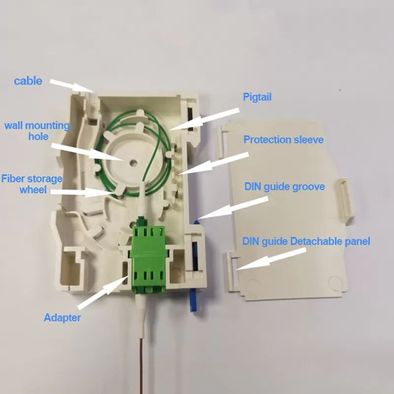 2 core fiber optic terminal box