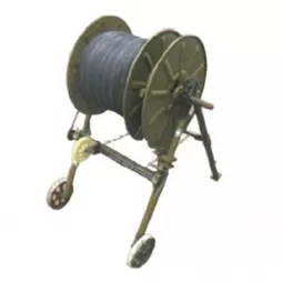 Metal Trolley Type Portable Tactical Fiber Optic Cable Reel Drum