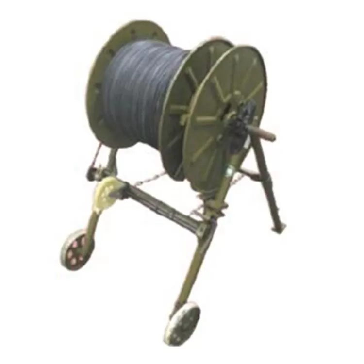 Metal Trolley Type Portable Tactical Fiber Optic Cable Reel Drum
