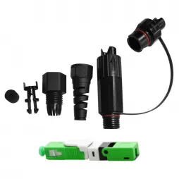 Mini SC waterproof fiber optic connector Field Assembly Reinforced FTTH connector