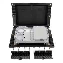 24 core FTTH Inline Horizontal Type Fiber Optic Splice Closure For Drop Fiber Cable