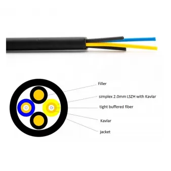 7.0 Duplex Round Far Transmission Fiber Optic Cable