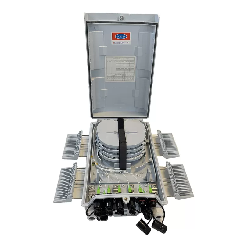 FTTH Waterproof 12 Port Fiber Optic Terminal Box with PLC Splitter