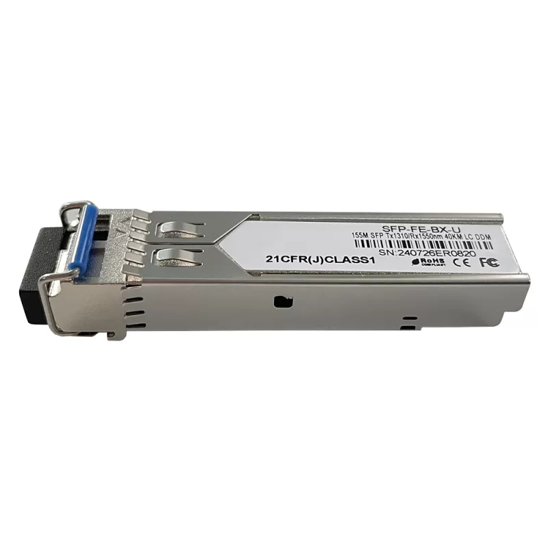 155M SFP Single Fiber LC DDM Tx1310 Rx1550 40KM Fiber Optical Transceiver SFP Module