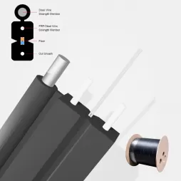 GJYXFH 2 core G657A1 FRP Self-support Flat Drop Cable Optical Fiber Optic FTTH Drop cable