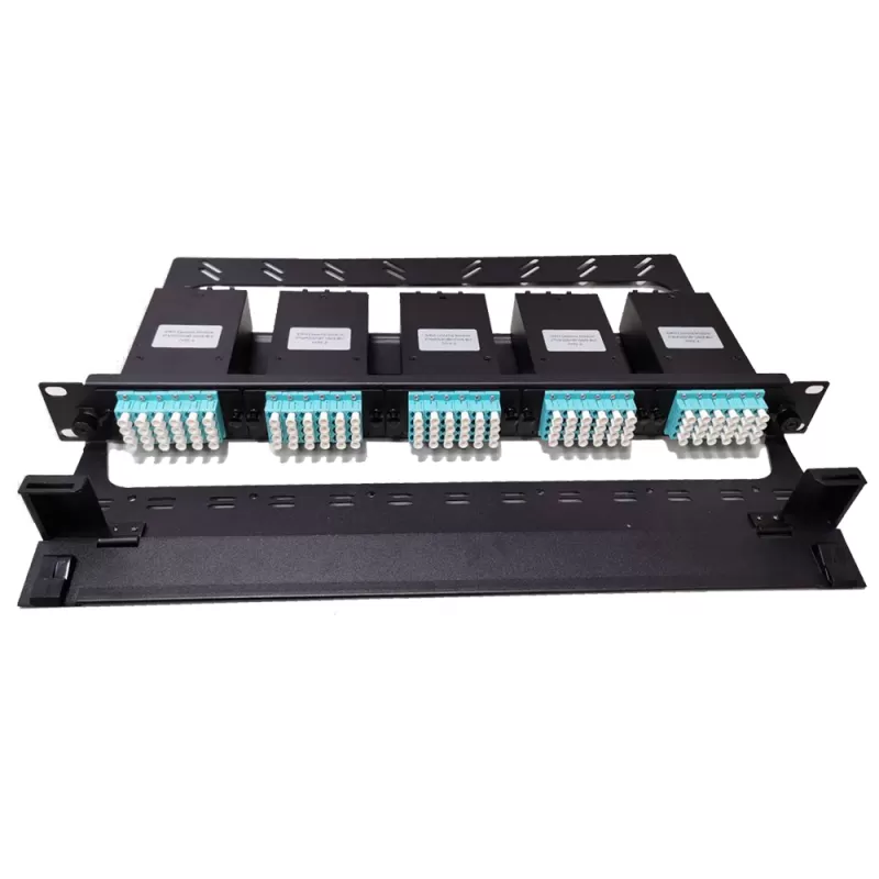 MTP MPO Rack Mount Fiber Optic Patch Panel with MPO Cassette Modules
