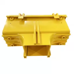 Yellow PVC Duct Wire Conduit Trunking Fitting Tee Vertical Closed Elbow T-section Cable Tray With Cover
