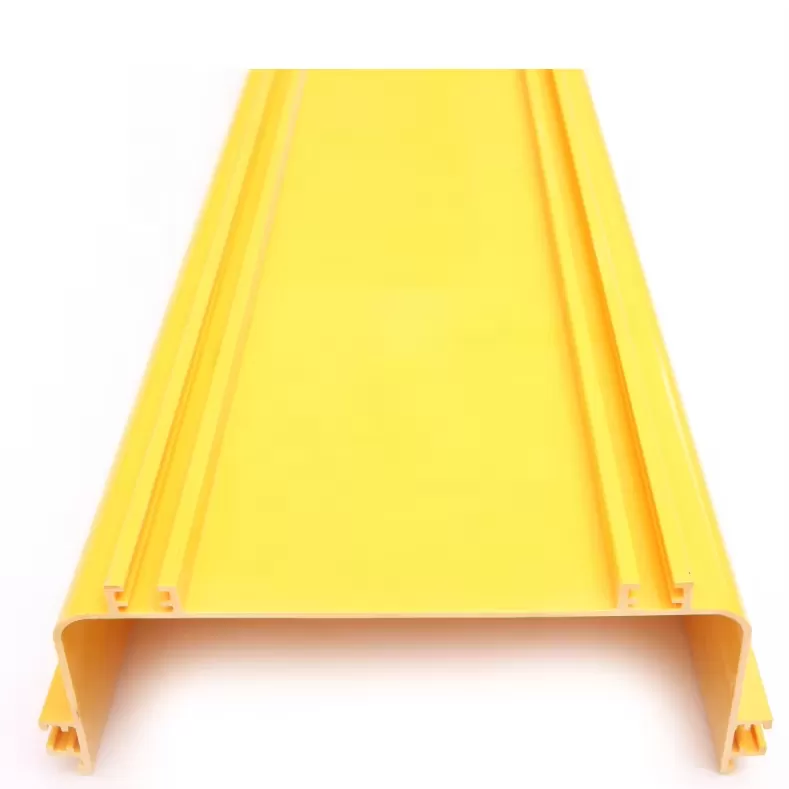 Yellow PVC Material Fiber Cable Raceway Trunking for Cable Management