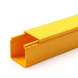 Yellow PVC Duct Fiber Optical Cable Trunking For Cable Tray Management