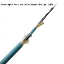 Double Spiral Armored and Double Sheath Fiber Optic Cable