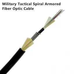 Spiral Armored Military Tactical Fiber Optic Cable