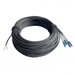 4 Core Fanout Spiral Armored LC UPC Fiber Optic Pigtail