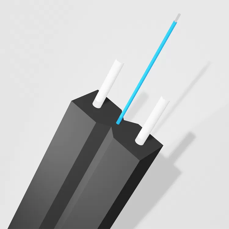 Indoor FTTH Non Armored Fiber Optic Flat Drop Cable GJXH With FRP