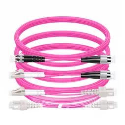 Customized OM4 Fiber Optic Patch Cable Multimode Simplex Duplex LC/SC/FC/ST Fiber Optic Patch Cord