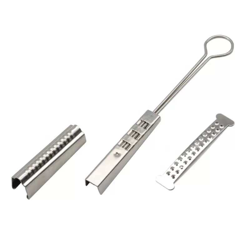 FTTH Outdoor Metal Stainless Steel Flat Fiber Optic Drop Cable Tension Clamp