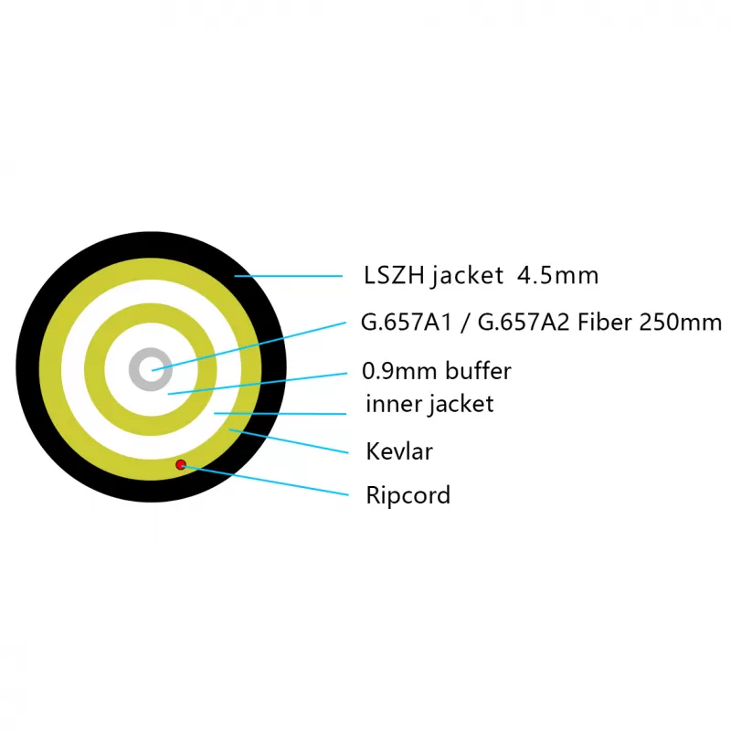 4.5mm Round Fiber Optic Drop Cable